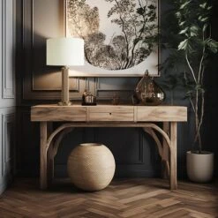 Knurled Pillar Table Lamp - Brass -Lumi Home Shop KN PILTL B W LDR INDUSTVILLE B2C HALLWAY AdobeStock 604019749copy 1