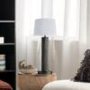 Knurled Pillar Table Lamp - Pewter - Base Only -Lumi Home Shop KN PILTL P W SEM INDUSTVILLE B2C LIVING ROOM insitu 1900px