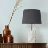 Marble Small Ridge Table Lamp - White - Base Only 1 Marble Small Ridge Table Lamp - White - Base Only -Lumi Home Shop MA S RITL W GR SEM INDUSTVILLE B2C LIVING ROOM BO Closeup