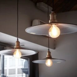 Brooklyn Flat Pendant - 15 Inch - Pewter -Lumi Home Shop MtRubyTea 8372