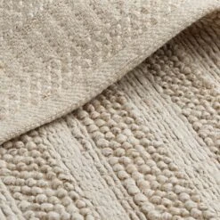 Exton Hand Woven Jute Rug - Cream -Lumi Home Shop Natural Exton Handwoven Jute Cream Rug Industville RG 6 HWJ CR Fold Closeup