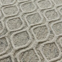 Hume Hand Tufted Wool Rug - Grey & Cream 13 Hume Hand Tufted Wool Rug - Grey & Cream -Lumi Home Shop Natural Hume Handtufted Wool Grey Cream Rug Industville RG 17 HTW GR CR Detail