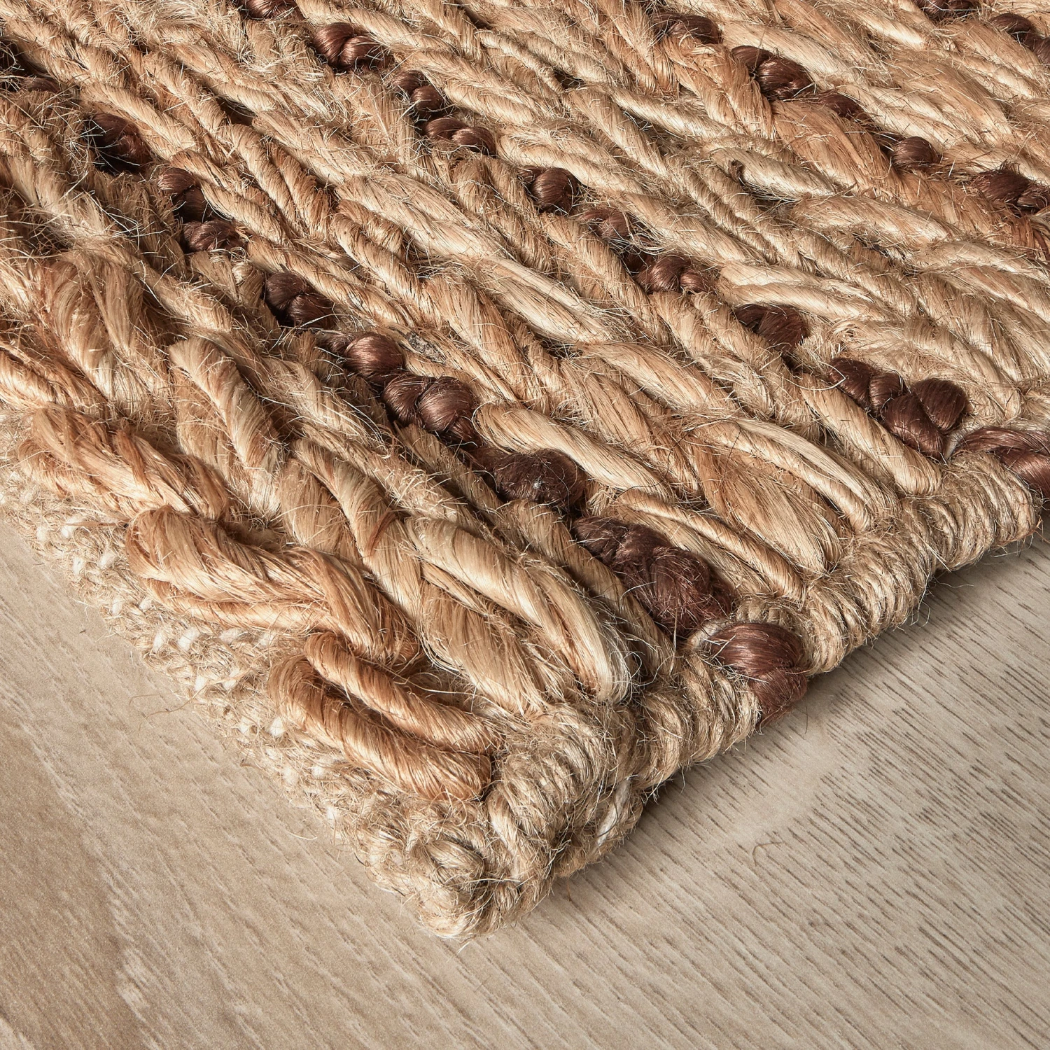Knill Hand Woven Jute Rug - Natural & Brown - Image 4