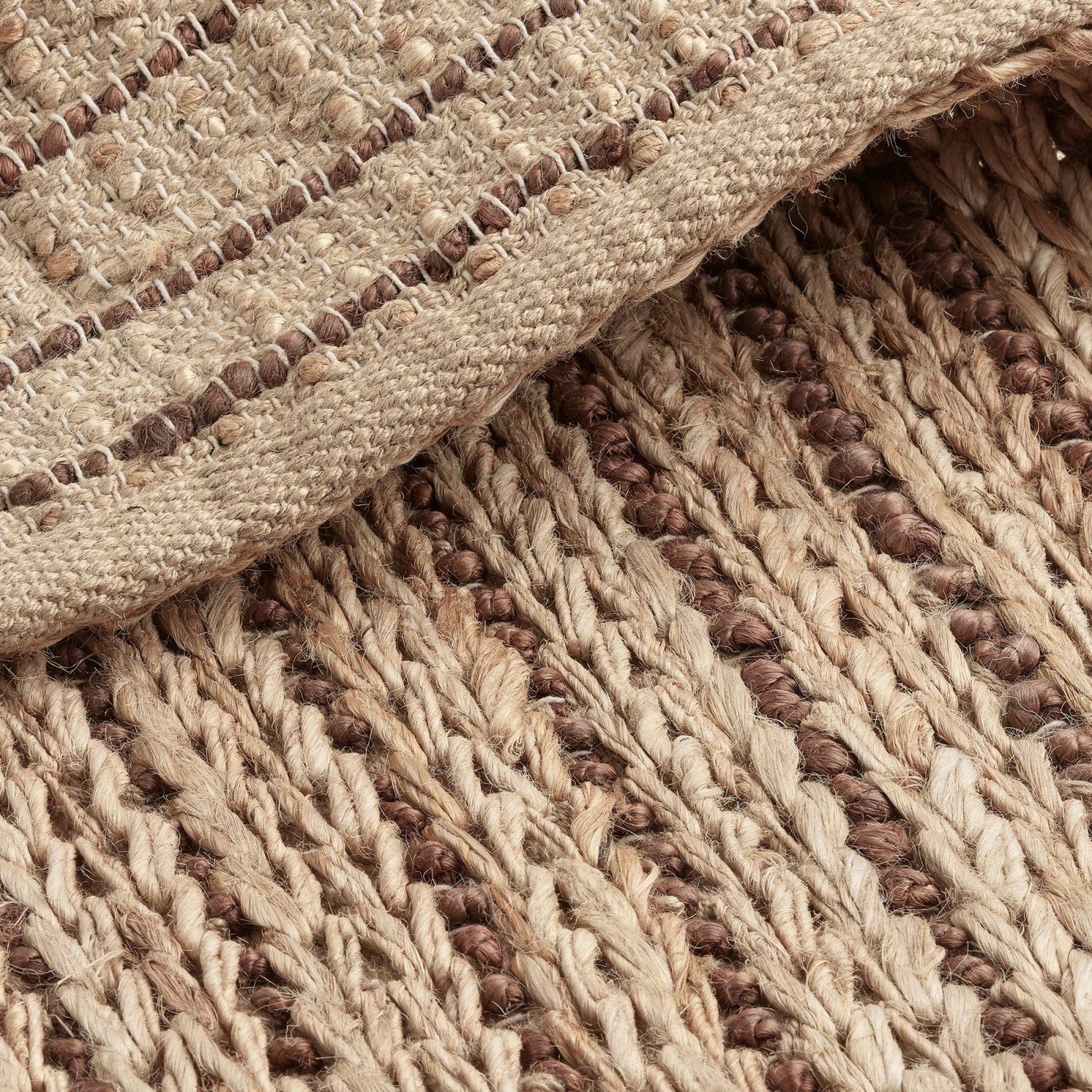 Knill Hand Woven Jute Rug - Natural & Brown - Image 3