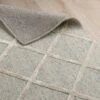 Ratho Hand Tufted Wool Rug - Grey & Cream -Lumi Home Shop Natural Ratho Handtufted Wool Grey Cream Rug Industville RG 18 HTW GR CR Fold