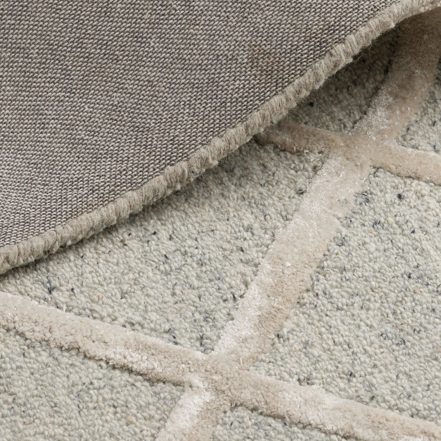 Ratho Hand Tufted Wool Rug - Grey & Cream 5 Ratho Hand Tufted Wool Rug - Grey & Cream - Image 3