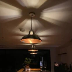 Old Factory Slotted Pendant - 15 Inch - Pewter & Copper -Lumi Home Shop OF SLP15 CP LPH INDUSTVILLE B2C KITCHEN Parknookreno