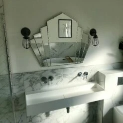 Orlando Wire Cage Wall Light - 4 Inch - Pewter -Lumi Home Shop OR WCWL4 PLRINDUSTVILLEB2CBATHROOMTOILETMARBLESINKMIRRORLIGHTSHADOWBaptistBathroomSpecialists 1