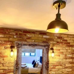 Brooklyn Dome Flush Mount - 8 Inch - Pewter -Lumi Home Shop OR WCWL4 P BR DFM8 P PH LR INDUSTVILLE B2C BEDROOM DRESSING TABLE MIRROR cscotswoldproperties