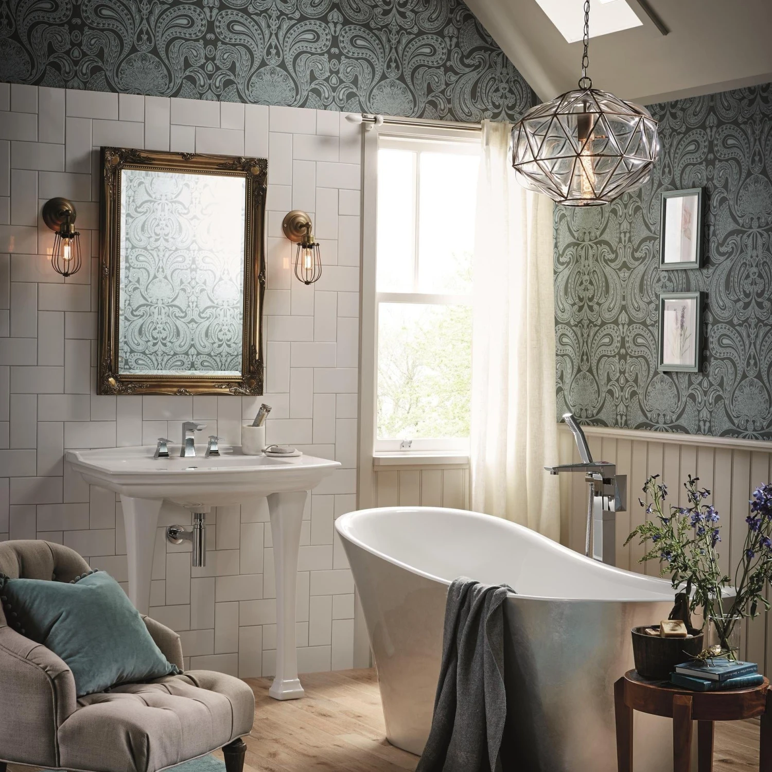 Orlando Wire Cage Wall Light - 4 Inch - Brass - Image 4