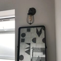 Orlando Wire Cage Wall Light - 4 Inch - Pewter -Lumi Home Shop OR WCWL Industville RESIDENTIAL BATHROOM OrlaKramer 4