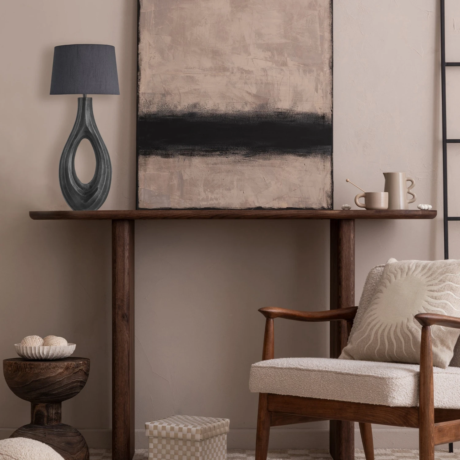 Ornate Ellipse Table Lamp - Pewter 4 Ornate Ellipse Table Lamp - Pewter - Image 2