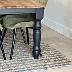 Oxnam Hand Woven Jute Rug - Natural & Teal -Lumi Home Shop Oxnam Handwoven Jute Rug Natural Teal Lifestyle RG 16 HWJ N TL