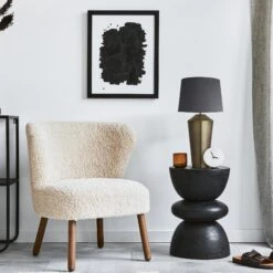 Pillar Geometric Cone Table Lamp - Brass