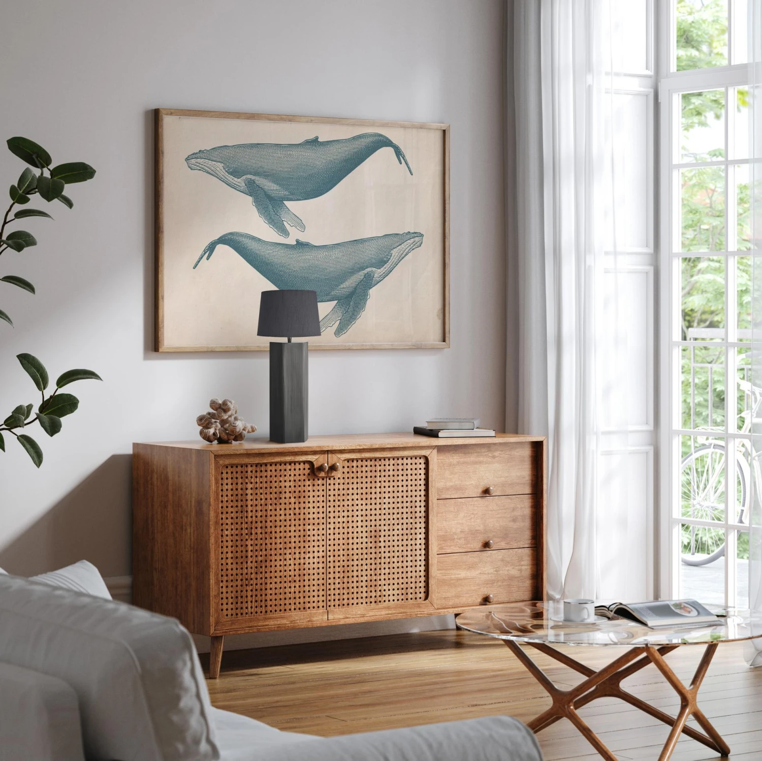 Pillar Hex Table Lamp - Pewter 4 Pillar Hex Table Lamp - Pewter - Image 2