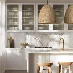 Raffia Ceiling Pendant Light - Bell - Natural -Lumi Home Shop RA LBP20 N INDUSTVILLE B2C KITCHEN AdobeStock 504870853copy 1