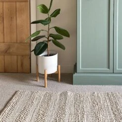 Exton Hand Woven Jute Rug - Cream -Lumi Home Shop RG 6 HWJ CR L Bramleyandbear
