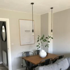 Sleek Edison Pendant - 1 Wire - Pewter 16 Sleek Edison Pendant - 1 Wire - Pewter -Lumi Home Shop SL E1WP PLRINDUSTVILLEB2CLIVINGROOMDININGROOMMonochromeGreyWood em thelifestylediaries 13