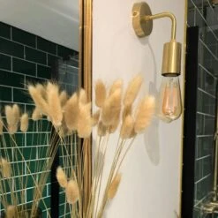 Sleek Edison Wall Light - Brass 28 Sleek Edison Wall Light - Brass -Lumi Home Shop SL EWL B IndustvilleRESIDENTIALBATHROOM houseno2 2