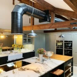 Old Factory Pendant - 12 Inch - Pewter & Copper -Lumi Home Shop SL EWL B OF P12 CP INDUSTVILLE B2C KITCHEN railtonmeeks2006