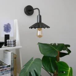 Sleek Umbrella Wall Light - 8 Inch - Pewter 16 Sleek Umbrella Wall Light - 8 Inch - Pewter -Lumi Home Shop SL UWL8 P PH INDUSTVILLE B2C PLANTS DECORS industville