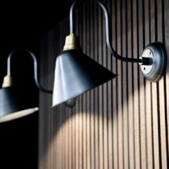 Swan Neck Cone Wall Light - 8 Inch - Pewter - Pre-order - Expected W/c 20th Of May -Lumi Home Shop SN CWL8 P INDUSTVILLE B2B HOTEL BAR RESTAURANT OwenAssociates owenassociatesinteriors 1