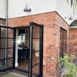 Swan Neck Outdoor & Bathroom Dome Wall Light - 8 Inch - Pewter & Copper -Lumi Home Shop SN IP65 DWL8 CP PH INDUSTVILLE B2C OUTDOORS wallsandwine 2