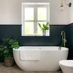 Swan Neck Outdoor & Bathroom Wall Light - Brass - Globe Glass 11 Swan Neck Outdoor & Bathroom Wall Light - Brass - Globe Glass -Lumi Home Shop SN IP65 WL BH GLGINDUSTVILLEB2CBATHROOMDARKPLANTSBRASSIP65 Marie at home 2