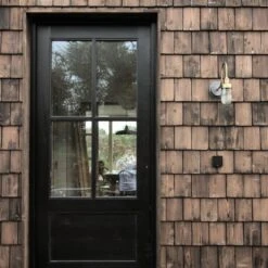 Swan Neck Outdoor & Bathroom Wall Light - Brass - Tube Glass -Lumi Home Shop SN IP65 Industville RESIDENTIAL OUTDOOR 2020Architects thehouseinthehollow 3