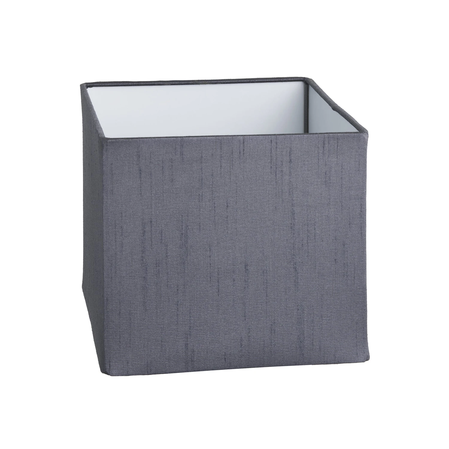 Cube - Small - Grey Dupion Silk - Lampshade Only 3 Cube - Small - Grey Dupion Silk - Lampshade Only