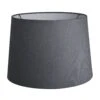 Empire - Large - Grey Dupion Silk - Lampshade Only 1 Empire - Large - Grey Dupion Silk - Lampshade Only -Lumi Home Shop Shade Grey Dupion Silk Lighting Large Empire EM L GRDS LSO angled