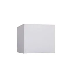 Cube - Small - White Dupion Silk - Lampshade Only -Lumi Home Shop Shade White Dupion Silk Industville Lighting Cube CU S WDS LSO angled