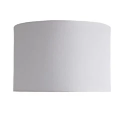 Drum - Large - White Dupion Silk - Lampshade Only -Lumi Home Shop Shade White Dupion Silk Industville Lighting Drum DR L WDS LSO front