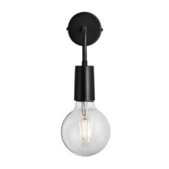 Sleek Edison Wall Light - Black