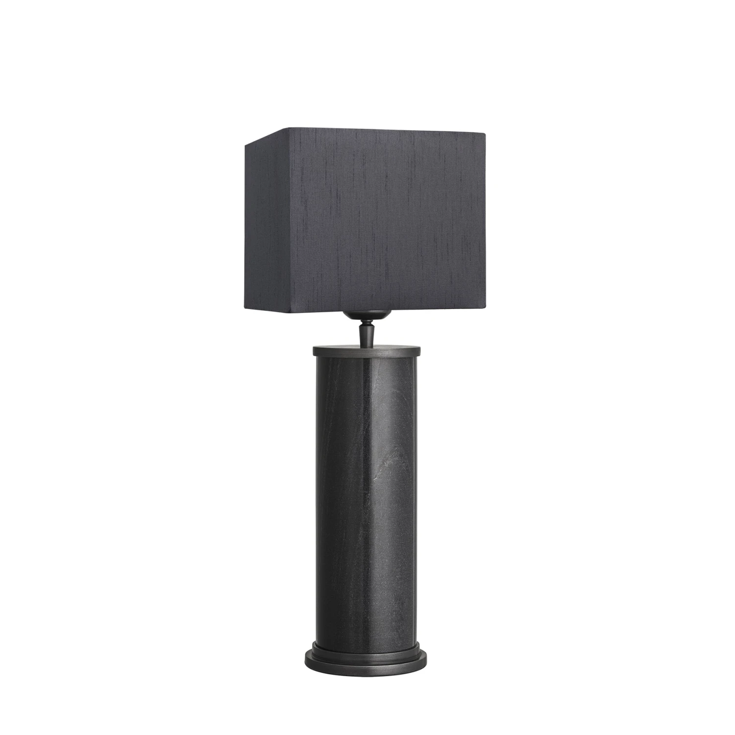 Marble Pillar Cylinder Table Lamp - Black & Pewter 8 Marble Pillar Cylinder Table Lamp - Black & Pewter - Image 6
