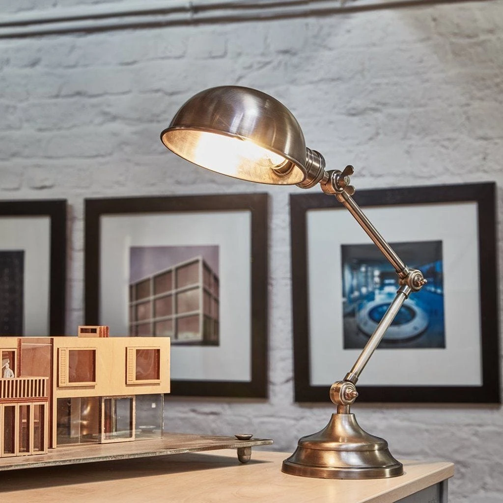 Brooklyn Pharmacy Adjustable Dome Table Lamp - 7 Inch - Gunmetal 8 Brooklyn Pharmacy Adjustable Dome Table Lamp - 7 Inch - Gunmetal - Image 6