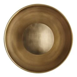 Boston Round Metal Diffuser Wall Light Flush Mount - 13 Inch - Brass 15 Boston Round Metal Diffuser Wall Light Flush Mount - 13 Inch - Brass -Lumi Home Shop Wall Light Flush Mount 13 inch Brass Boston Round Metal Diffuser Industville BO MD WLFM13 B Front Unlit