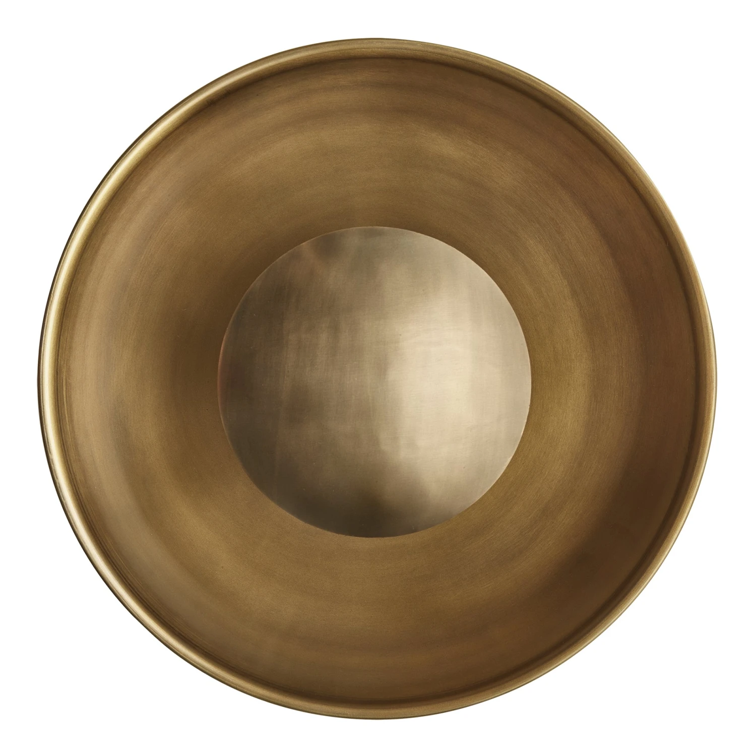 Boston Round Metal Diffuser Wall Light Flush Mount - 13 Inch - Brass 7 Boston Round Metal Diffuser Wall Light Flush Mount - 13 Inch - Brass - Image 5