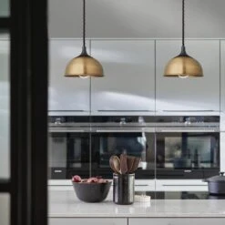 Chelsea Dome Pendant - 8 Inch - Brass 13 Chelsea Dome Pendant - 8 Inch - Brass -Lumi Home Shop Website CH DP8 B PHINDUSTVILLEB2CKITCHENAHphotography