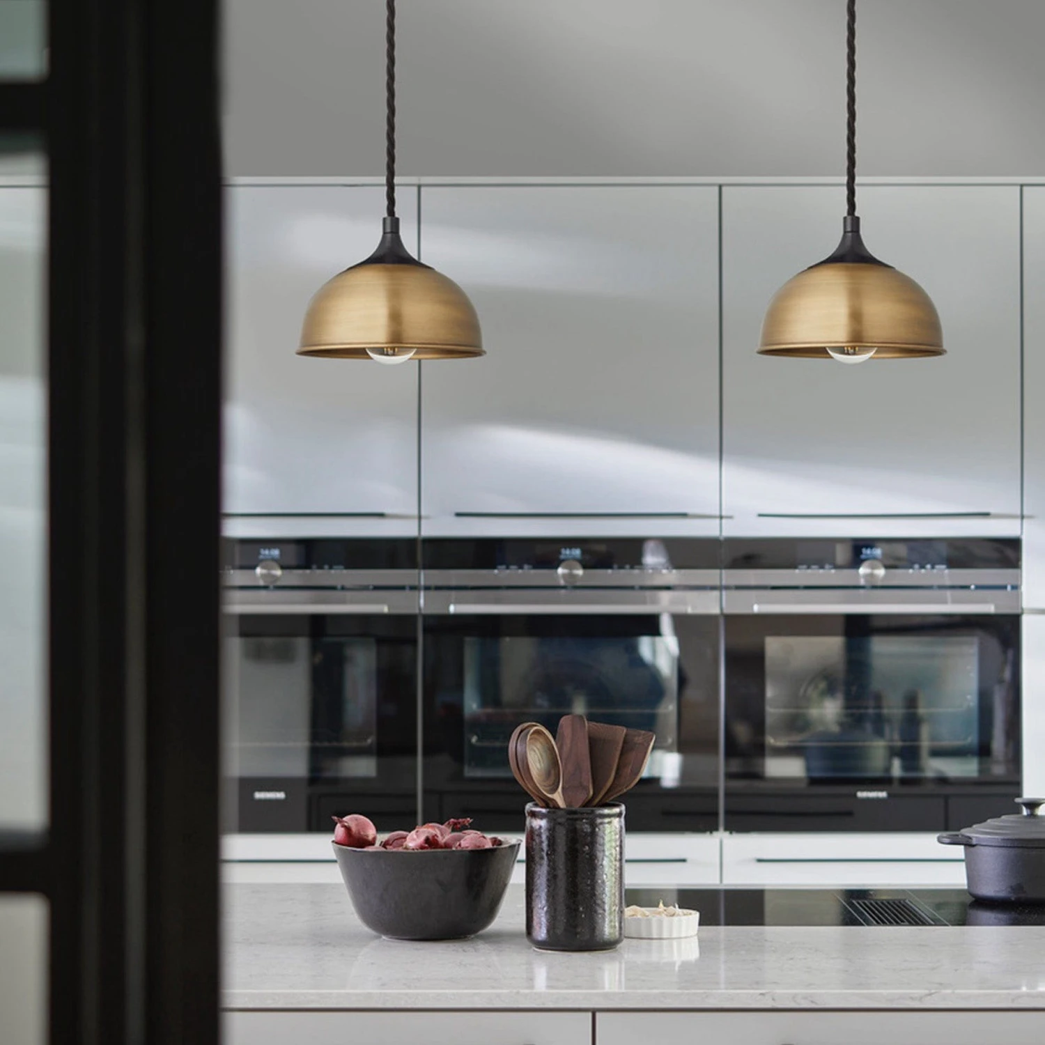 Chelsea Dome Pendant - 8 Inch - Brass 6 Chelsea Dome Pendant - 8 Inch - Brass - Image 4