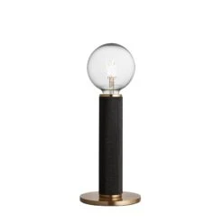 Knurled Edison Table Lamp - Black 10 Knurled Edison Table Lamp - Black -Lumi Home Shop table lamp base knurled edison black industville lighting KN EDTL BK G95 clear