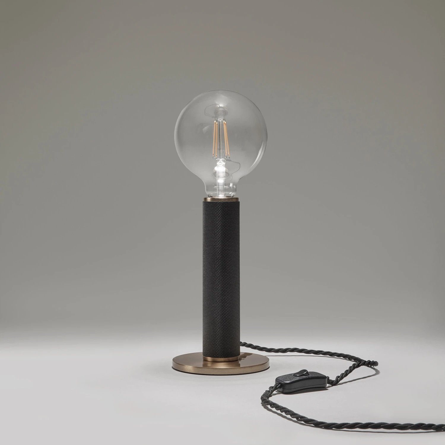 Knurled Edison Table Lamp - Black 3 Knurled Edison Table Lamp - Black