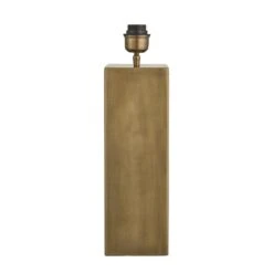 Pillar Geometric Square Table Lamp - Brass - Base Only