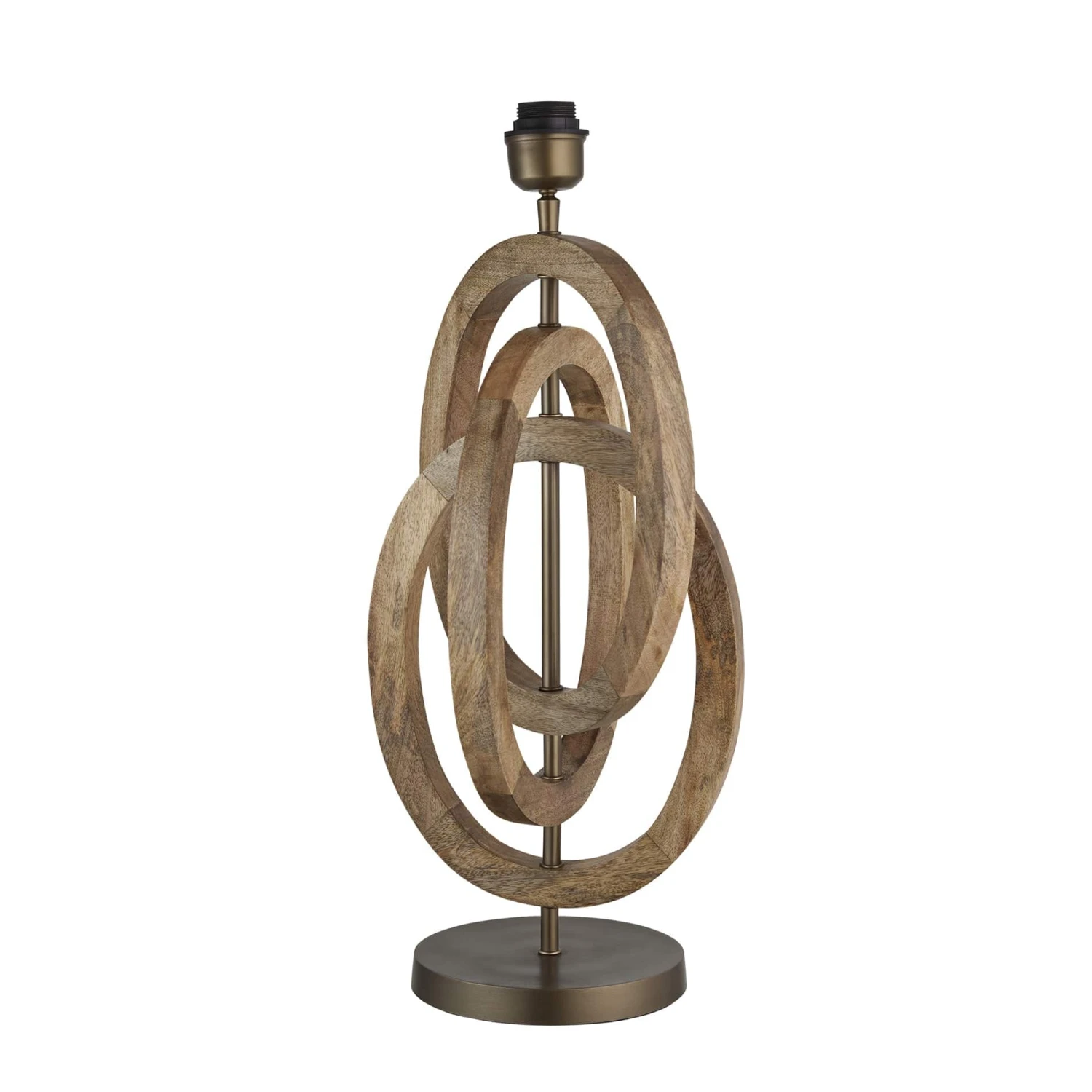 Wooden Geometric Circle Table Lamp - Natural - Base Only 4 Wooden Geometric Circle Table Lamp - Natural - Base Only - Image 2