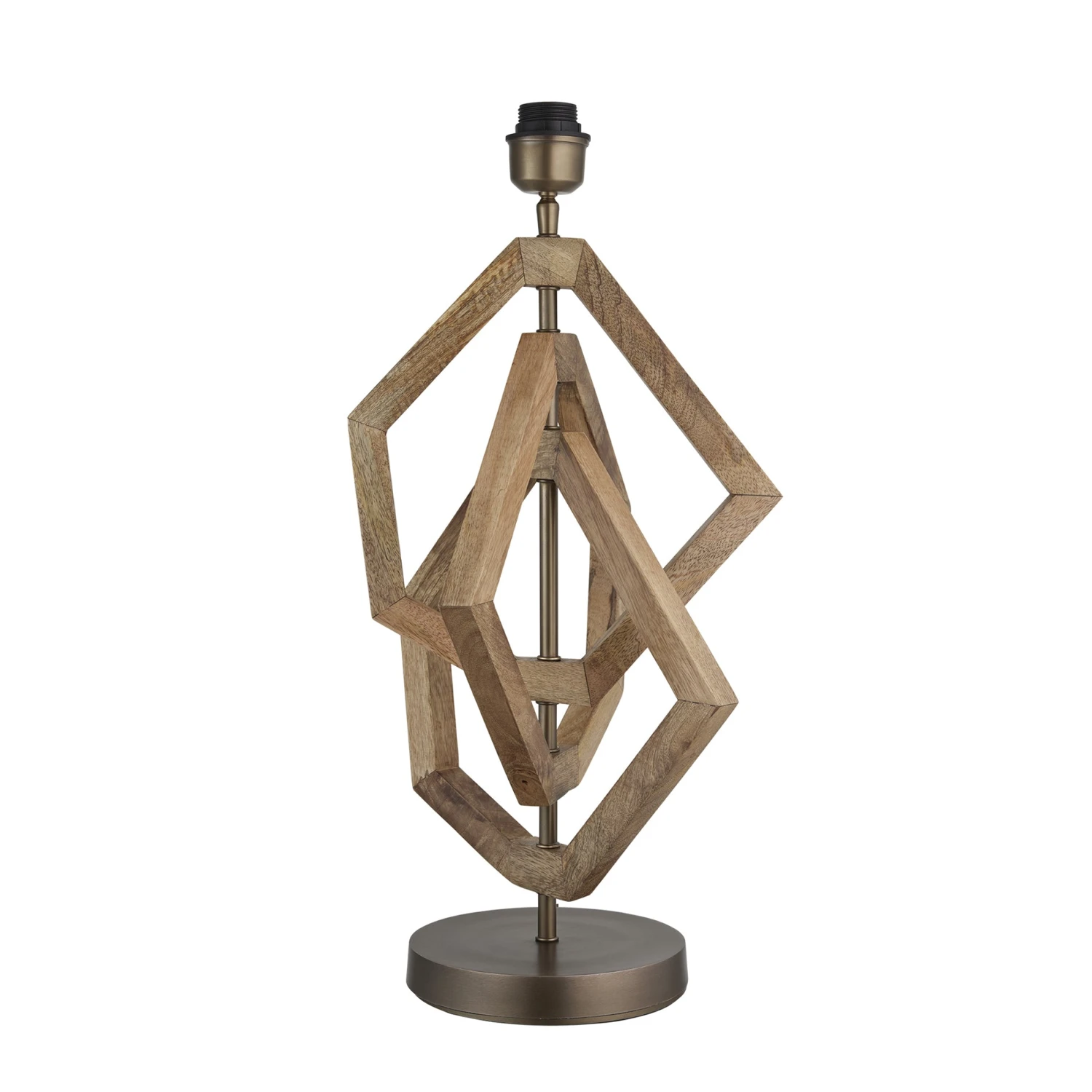 Wooden Geometric Polygon Table Lamp - Natural 20 Wooden Geometric Polygon Table Lamp - Natural - Image 18