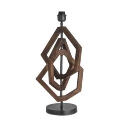 Wooden Geometric Polygon Table Lamp - Walnut -Lumi Home Shop table lamp base wooden geometric polygon walnut WO GE POTL WN BO angled d46e6df8 dbd0 43b6 a65d a95e3c728879