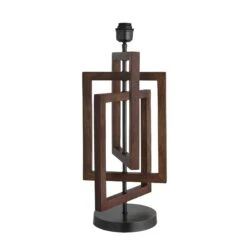 Wooden Geometric Rectangle Table Lamp - Walnut -Lumi Home Shop table lamp base wooden geometric rectangle walnut WO GE RETL WN BO angled f4c7bcf8 b34f 45b3 8e98 31e5aef74b01