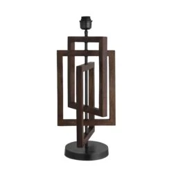 Wooden Geometric Rectangle Table Lamp - Walnut -Lumi Home Shop table lamp base wooden geometric rectangle walnut WO GE RETL WN BO front 4938163c 3520 42ee b0c0 2bb0c85bb1bc