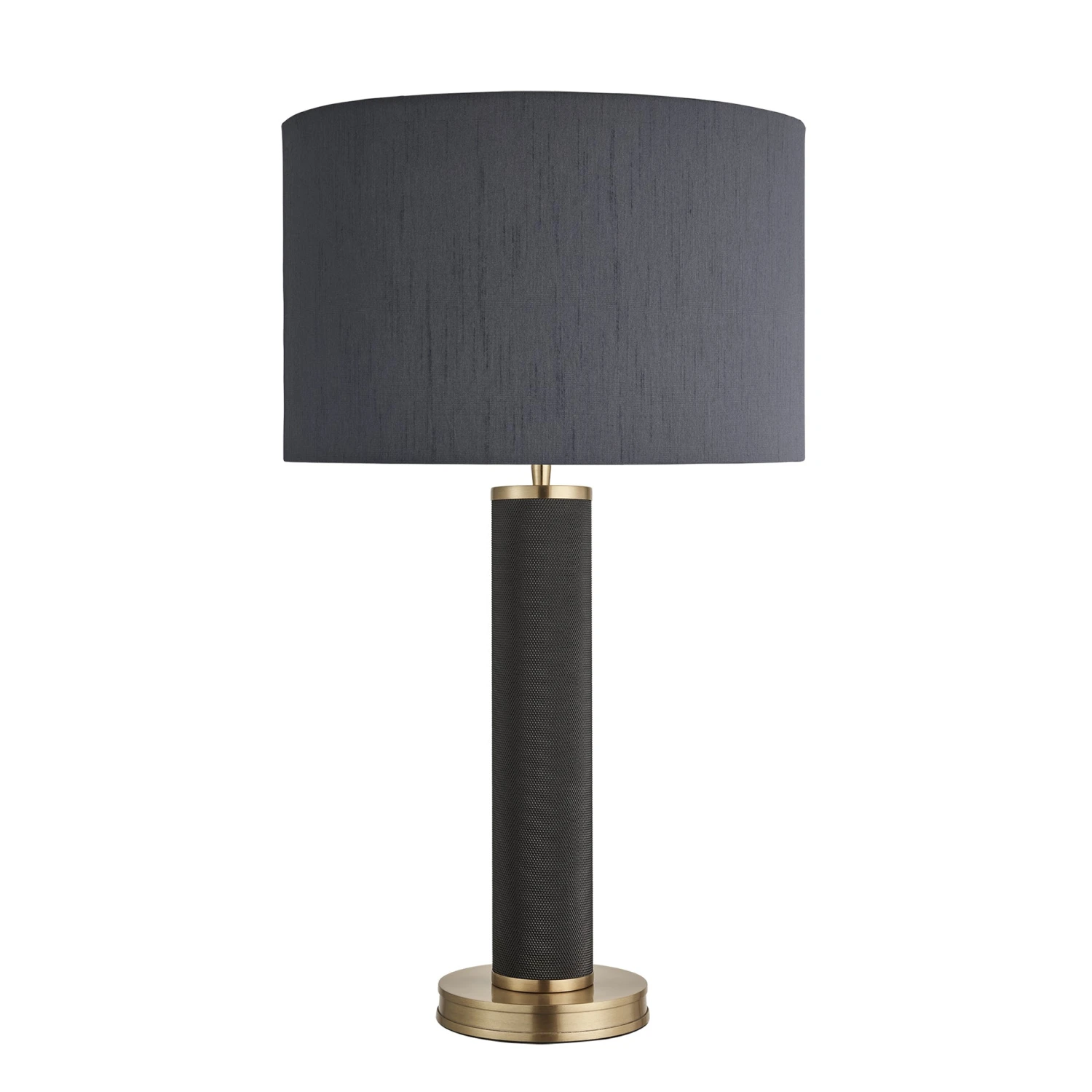Knurled Pillar Table Lamp - Black 6 Knurled Pillar Table Lamp - Black - Image 4