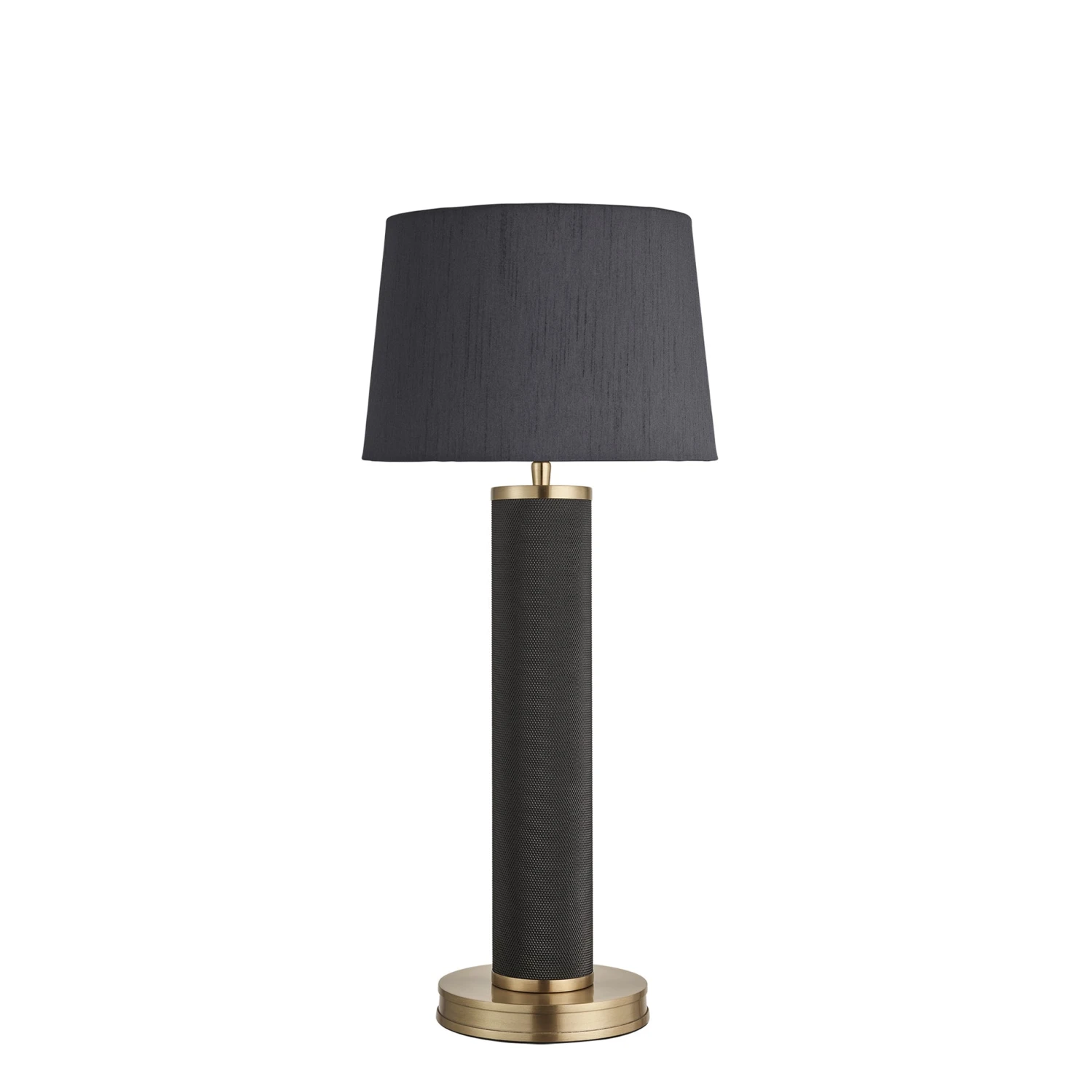 Knurled Pillar Table Lamp - Black 8 Knurled Pillar Table Lamp - Black - Image 6